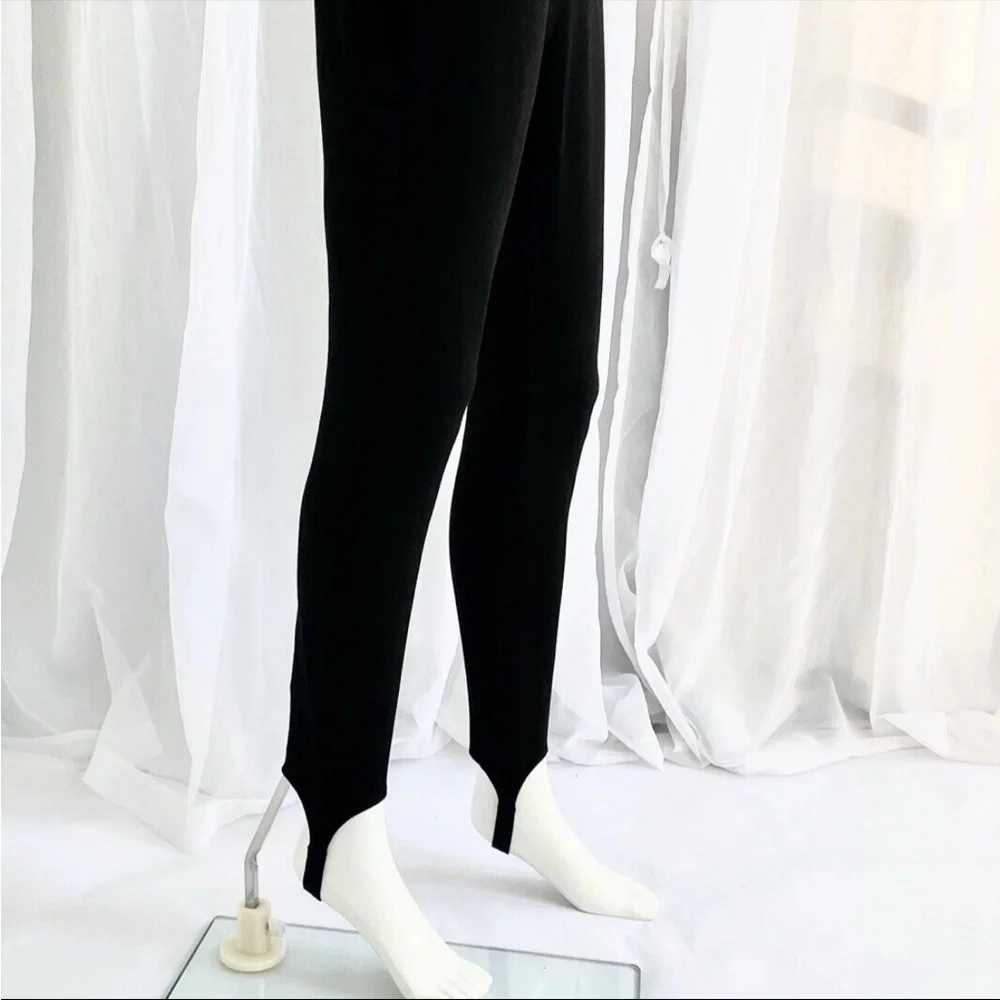 Lafayette 148 NY Black Stirrup Leggings Pants | Size Small